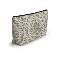 Mumbai Lace Accessory Pouch w T-bottom in Brown